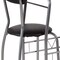 Emma and Oliver 3 Piece Space-Saver Glass Bistro Set with Vinyl Padded Chairs